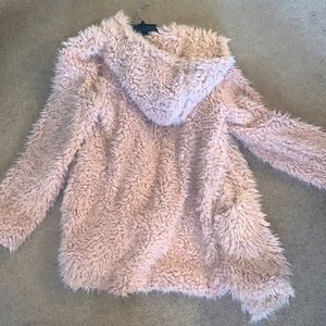 Love tree faux tan fur coat size large